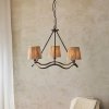 Lampa wisząca żyrandol falowany abażurowy z rafii boho designerski naturalny rustykalny Wriggle 114212 ENDON
